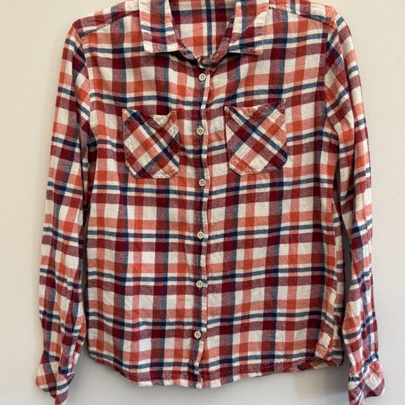 Eastern Mountain Sports Flannel - Upcycled Fall Pumpkin Transfer HANDCRAFTED - Picture 2 of 3